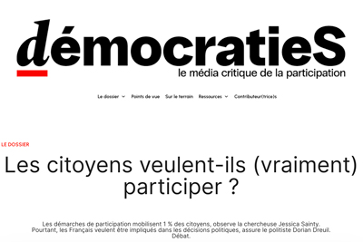 Un nouveau média signalé : démocratieS